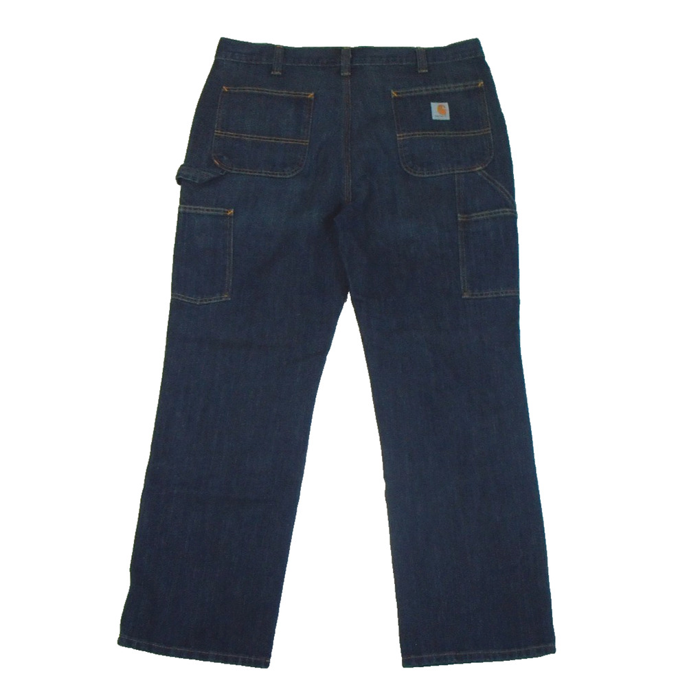 Carhartt Jeans Mens 38x30 Blue Relaxed Fit Workwear Carpenter Utility Pockets